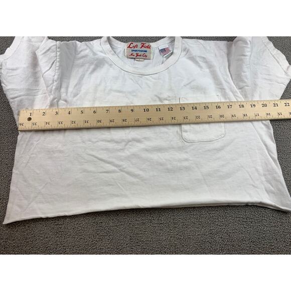 Left Field Woman‎ Medium Sportswear Wild Air Crop Top Shirt White Pocket Tee - Picture 8 of 10